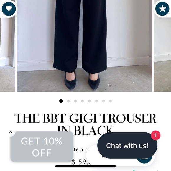 BBT Gigi Trousers in Black - Picture 7 of 7